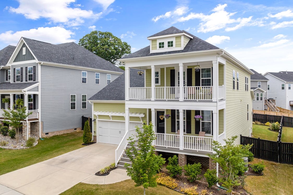 green siding home