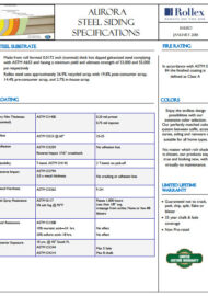 Aurora Steel Siding Specifications Thumbnail