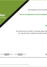 Home Innovation Ngbs Rollex Aluminum Gutter And Downspout Systems 2021 2022 Final Thumbnail