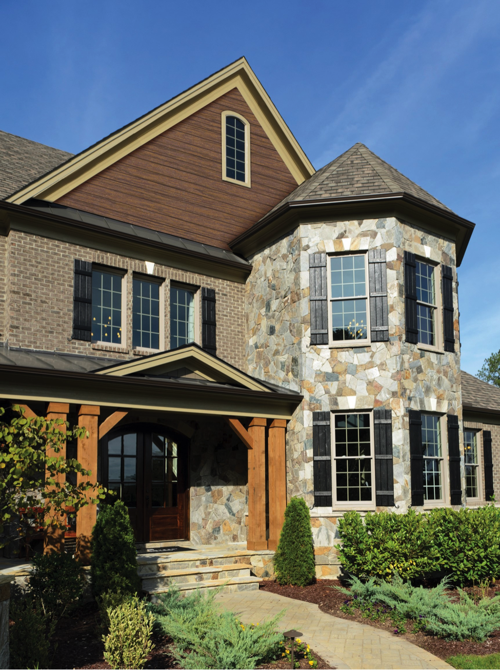 Add a Touch of Wood-Look Metal House Siding