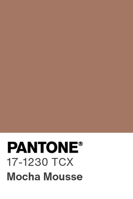 A color gradient of Pantone’s color of the year for 2025, Mocha Mousse.