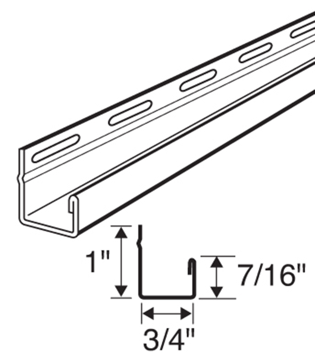 3/4" Aurora J Channel