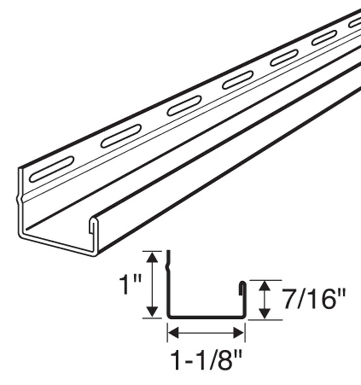 1 1/8" Aurora J Channel